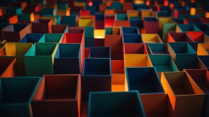 Fototapeta premium abstract background with colorful cubes