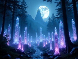 halloween night scene with bats