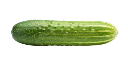 Fresh green cucumber, a healthy and refreshing vegetable, perfect for salads and snacks, isolated on transparent background