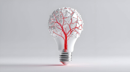 A creative light bulb design featuring a tree, symbolizing innovation and the fusion of nature with technology.