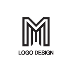 m logo design template