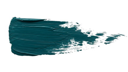 Textured Deep Teal Paint Brushstroke On Black Background