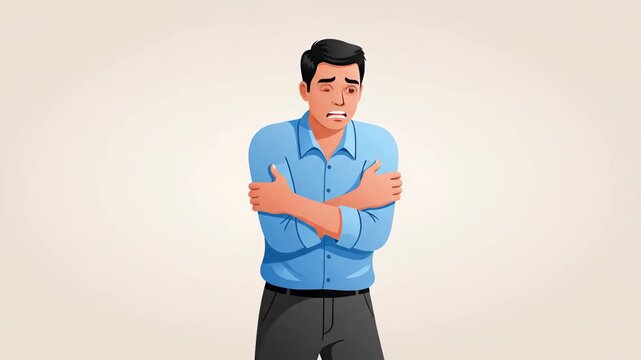 A Person Encounters Unexpected Anxieties and Fears Expressed In An Illustrative Manner