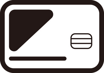 線画のクレジットカードアイコン