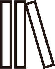 線画の立てかけた本アイコン