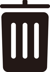 線画のゴミ箱アイコン