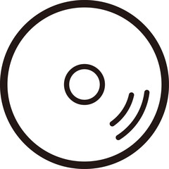 線画のCD・レコードアイコン