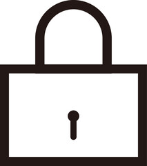 線画の錠前アイコン