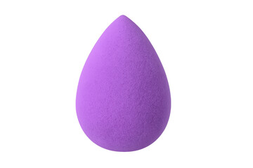 Purple makeup sponge blending foundation cosmetics isolated
