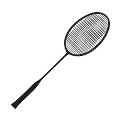 Badminton Racket Silhouette Icon