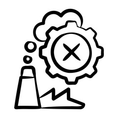 Emission Control Icon - Handdrawn