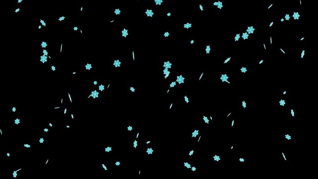 3D Snowflakes Effect | Alpha Channel