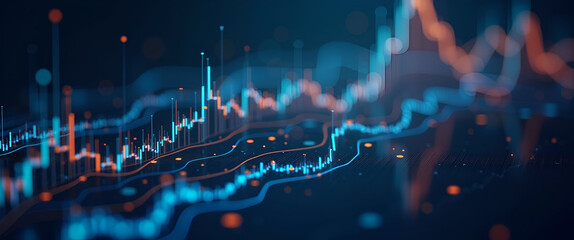AWS Data Science Marketing: Elegant Abstract Portrayal for Data Lifecycle Visuals. Concept: Visually dynamic AWS data science abstract integrating data lifecycle symbolism for marketing.