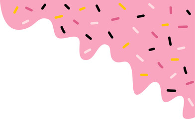 Dripping Strawberry Cream with Sprinkles