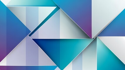 Obraz premium Geometric Harmony: A captivating abstract design featuring overlapping triangular shapes in varying shades of blue, creating a sense of depth, harmony, and modern elegance.