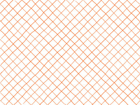 手描き背景　チェック　オレンジ