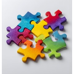 Fototapeta premium autism isolated with white background and copy space v 6, 5-Dimensional