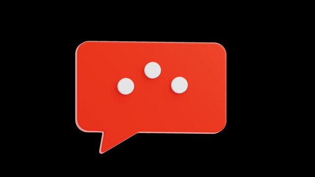 3D Comment Chat Bubbles | Alpha Channel