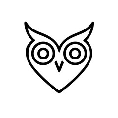 owl face with hypnotic round eyes