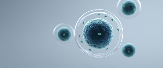 Close-up of bacteria floating in the air