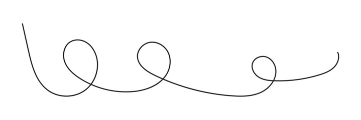 Minimalist spiral line icons. Preview grid of abstract hand-drawn spiral line icons in black and white, showcasing decorative swirls useful for design, illustration, and graphic EPS10/AI.