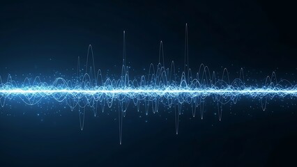 A digital audio waveform visualizer showing sound frequencies and energy flow