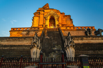 Wat Chedi Luang Varavihara temple of the Great Stupa Buddhist temple in the historic centre of Chiang Maii