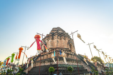 Wat Chedi Luang Varavihara temple of the Great Stupa Buddhist temple in the historic centre of Chiang Maii