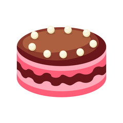 Pink Layered Dot Cake