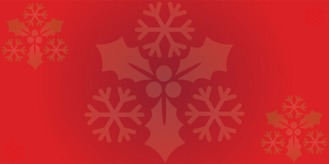 Christmas snowflake background light with sparkle bokeh lights on red canvas background. Merry christmas card. Winter holiday theme. Happy New Year. Space for text