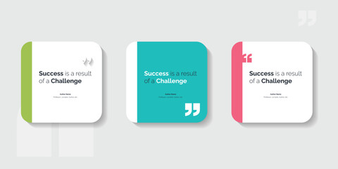 Creative Bubble testimonial banner, quote, infographic set. Social media post template designs for quotes. Empty speech bubbles, quote bubbles and text box