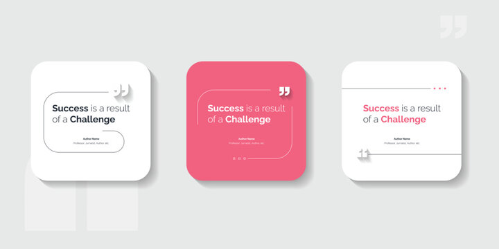 Creative Bubble testimonial banner, quote, infographic set. Social media post template designs for quotes. Empty speech bubbles, quote bubbles and text box