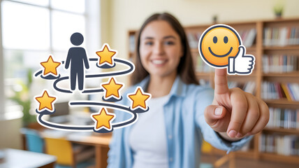 Customer Satisfaction and Positive Feedback Overlay in Professional Learning Environment
