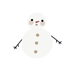 snowman with a broom