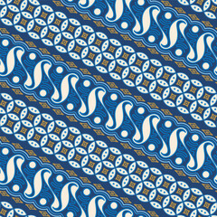 Seamless Retro Modern Blue Batik Pattern December 15th, 2025