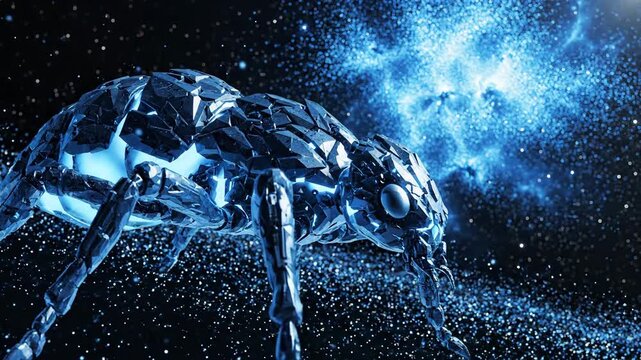 Alien Insectoid Creature in Nebula.