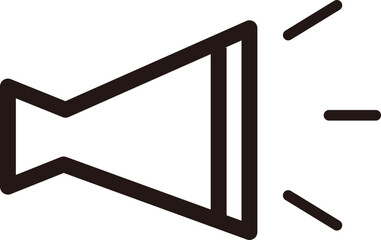 シンプルな拡声器のアナウンスアイコン