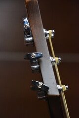 Classical guitar and classic violin up close