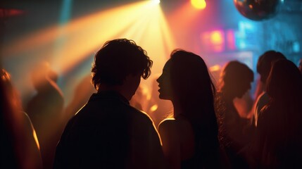 Young people dancing in a nightclub.