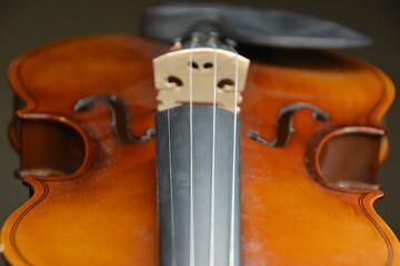Classical guitar and classic violin up close