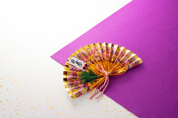 正月飾りと和風の敷物のイメージ