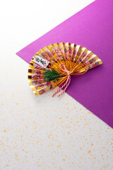 正月飾りと和風の敷物のイメージ