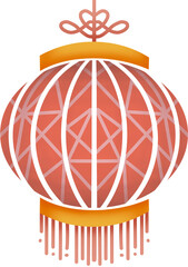 Peach Lantern with Pattern