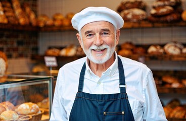 An old baker at work