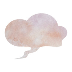 Earth tone speech bubble sticker design element