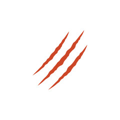 Wild claw scratch mark graphic design symbol for creative branding, aggressive style illustration logo
