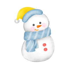 snowman isolated on white