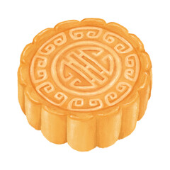 PNG Chinese Mooncake, dessert food illustration, transparent background