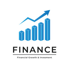 finance growth logo design concept creative idea