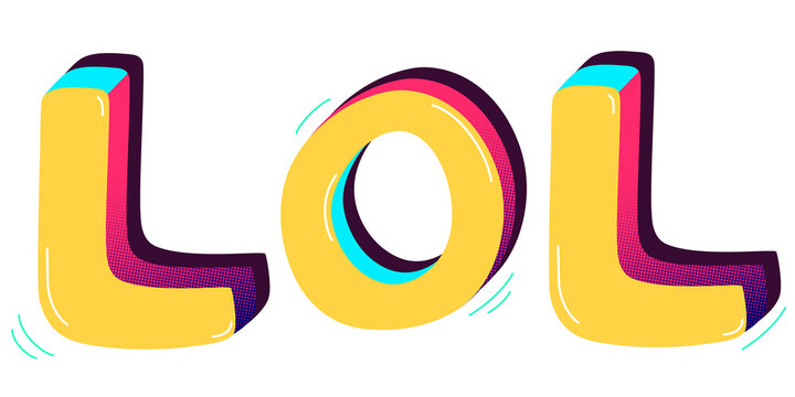 Naklejki LOL funky png message typography